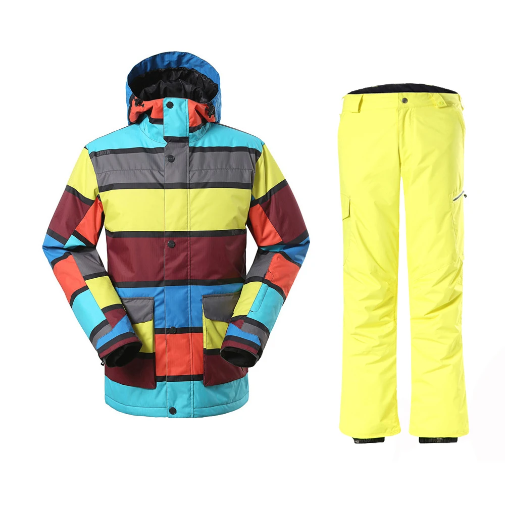 

2019 Sale Anti-pilling Men New Winter Snowboarding Men's Windproof Ski Jacket+warm Pant Mens Breathable Skiing Jacket Suit