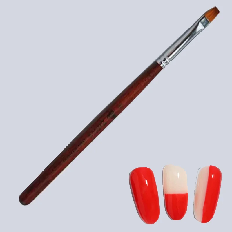 

Brown Flat Drawing Painting Brush Acrylic Extension Design DIY UV Gel Pen Nail Art Tips Manicure Tools Gel Nail Polish