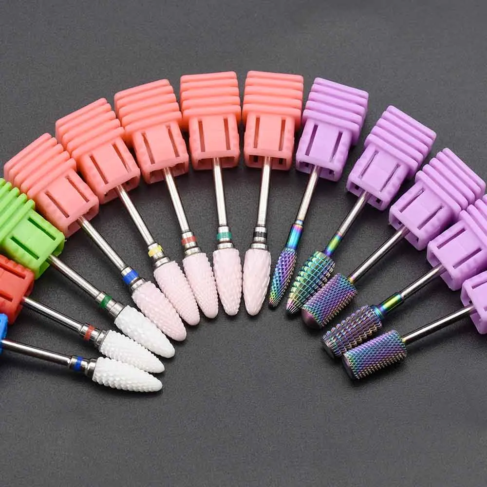 Ceramic Tungsten carbide nozzle Manicure Cutter Nail Drill Bit for