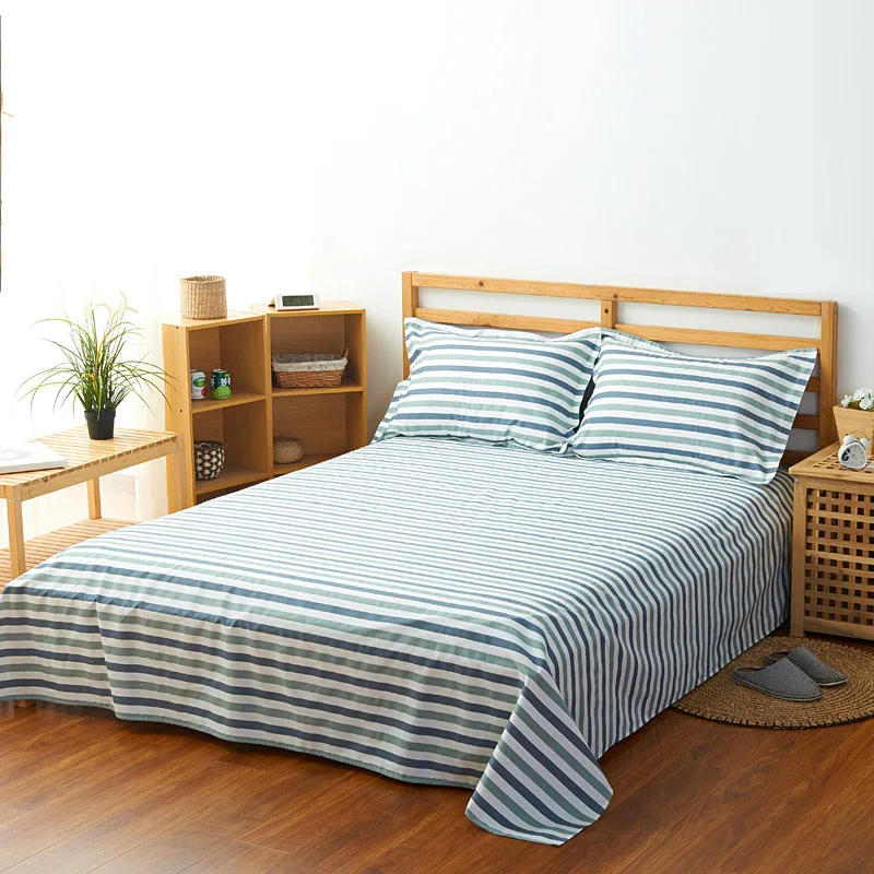 Quality 100 Cotton Home Bedding Flat Sheet Wearable Beds Cover Twin