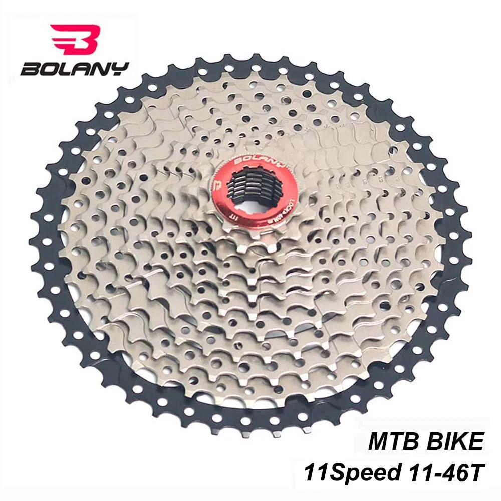 BOLANY Gold 11 Speed 11-46T Bicycle Freewheel MTB Mountain Bike Cassette Cogs