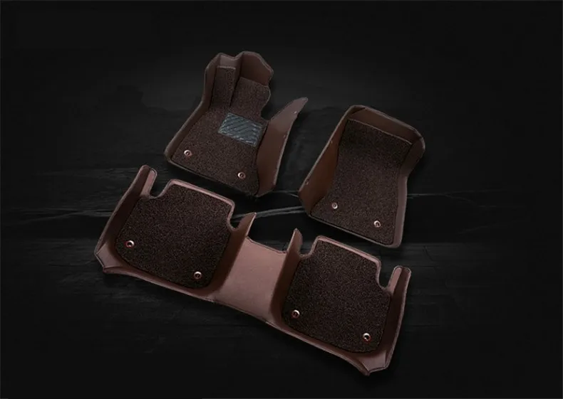 

Car Floor Mats For Peugeot 308 2015-2018 Foot Carpets Step Mat High Quality New Water Proof leather Wire coil 2 Layer