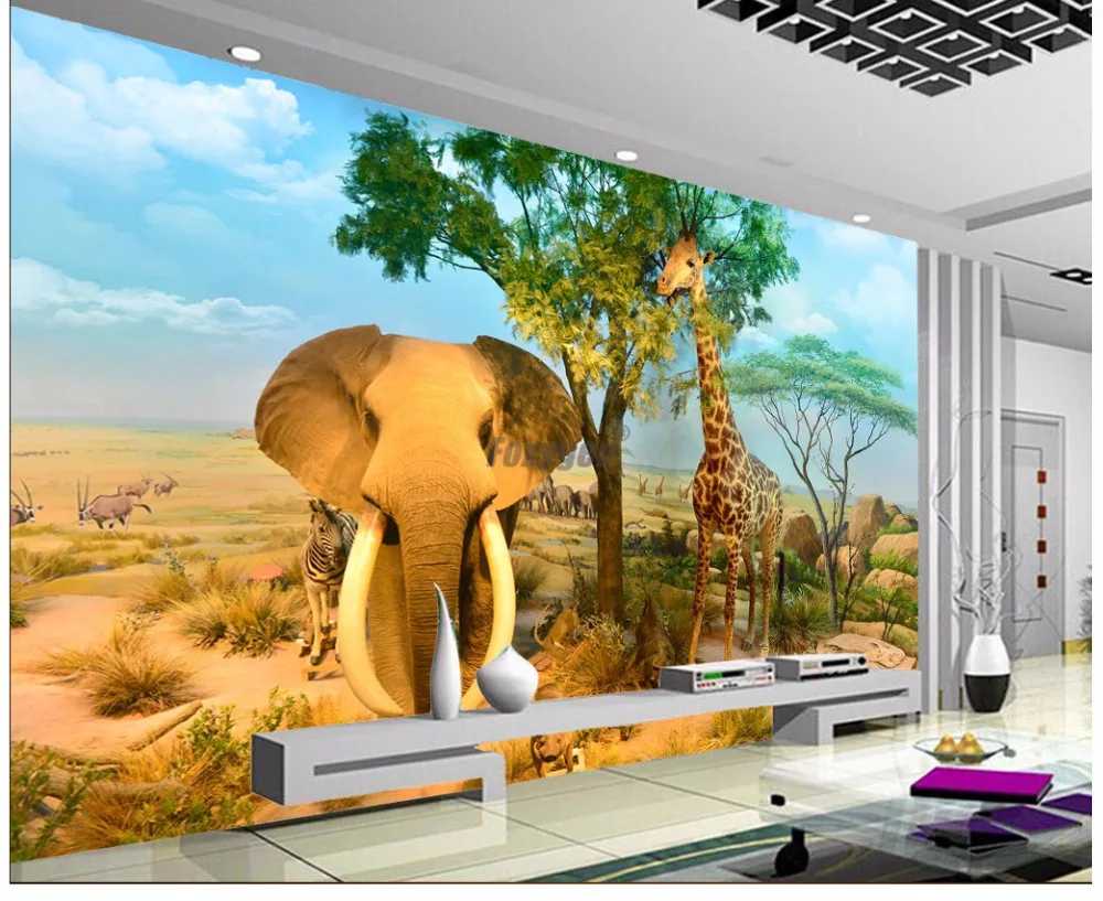 Art Wallpaper Cartoon & Animal for Children Abstract designs used for TV backgroundliving room hotel  decorationshopping cent (32)