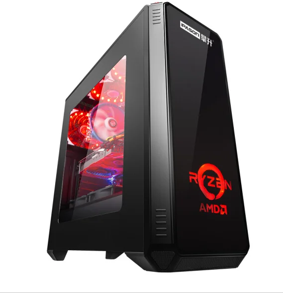 IPASON Настольный ПК AMD R5 3600 3th Gen GTX1660TI-6G 240G SSD DDR4 8G для игр PUBG настольные игровые компьютеры ПК сборочная машина