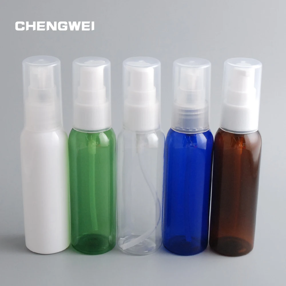 CHENGWEI 60ml Transparent Pump Refillable Plastic Bottle 10Pcs/Lot