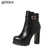 QZYERAI Winter fashionable lady short boots patent leather womens shoes womens boots