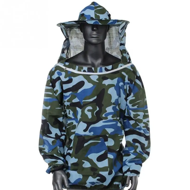 Костюм пчеловода, защитный костюм для пчеловодства, куртка, практичная защитная одежда для пчеловодства, платье с вуалью и шляпой, экипированный костюм - Цвет: Ocean Blue