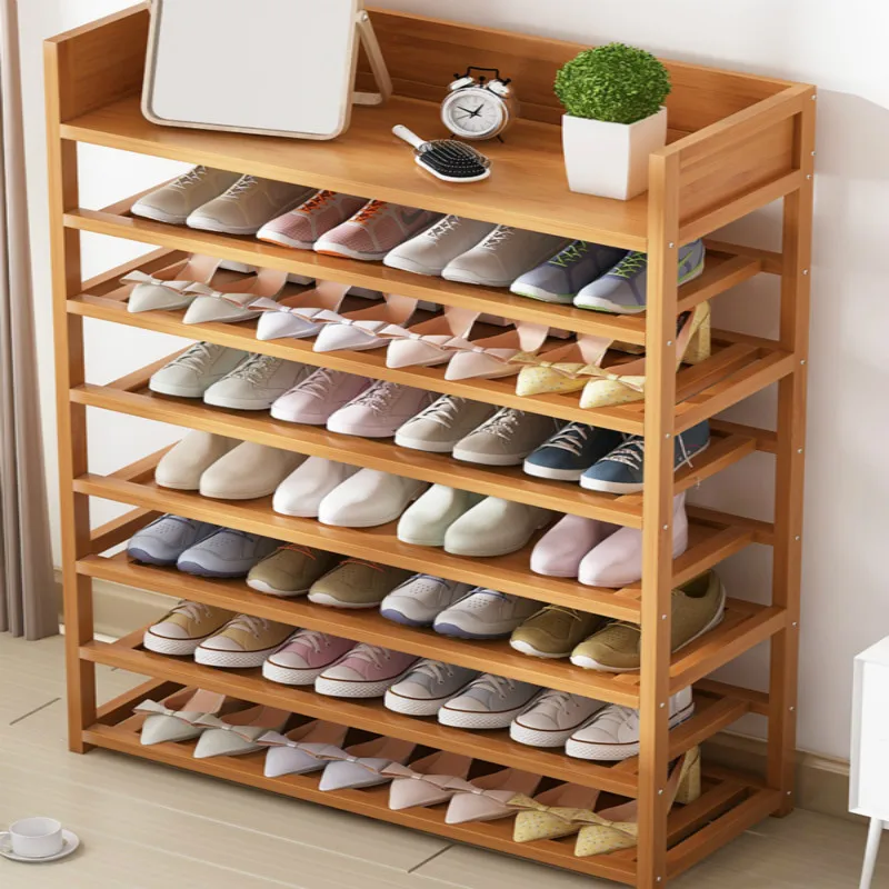 Multi-function Shoe Rack Storage Cabinet | Dustproof | Solid Wood | Home Shoes Organizer image 3