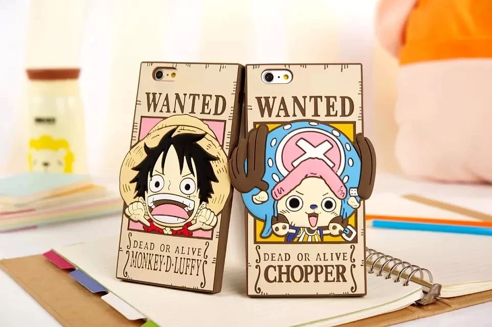 Lindo 3d De Dibujos Animados De One Piece Op Caramelos Queria Mono Luffy Chopper De Silicona Suave Para El Iphone Se 4 5 5s 6 6 S 6 Mas 6 S Plus Silicone