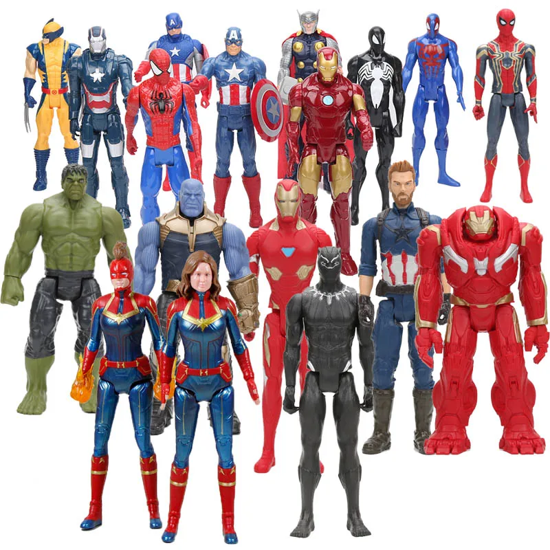 30 см MCU супергерой фигурка Мститель 4 эндшпиль Капитан Америка Росомаха Человек-паук Железный человек Тор танос Халк Росомаха игрушки