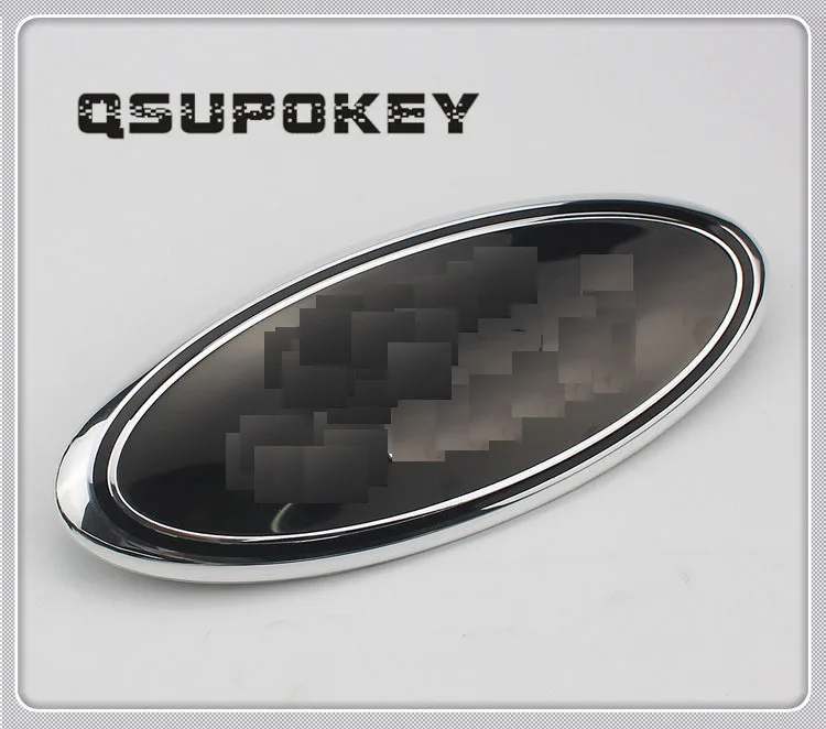 

High Quality ALUMINIUM F-150 ORIGINAL BLACK BLUE CHROME OVAL FRONT GRILLE TAILGATE 9 INCH LOGO EMBLEM