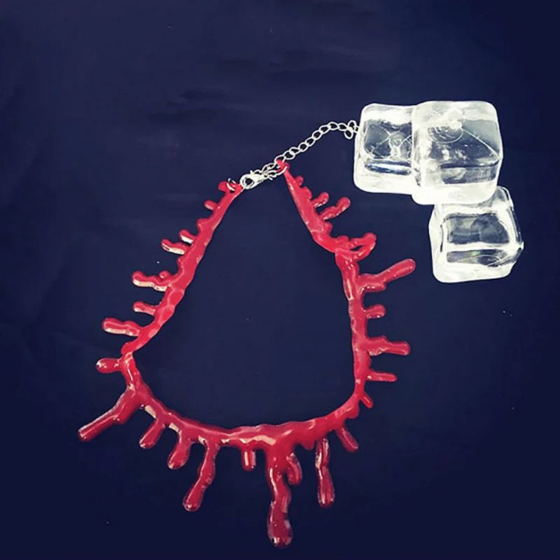 Halloween Costumes Blood Drip Necklace Vampire Bloody Choker Necklace Scary Party Favors Decorations Accessories