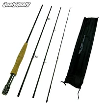 Удочка для ловли нахлыстом 8 футов 4 секции#5~#6 графитовая рыболовная удочка 4 шт. легкая портативная Удочка из углеродного волокна