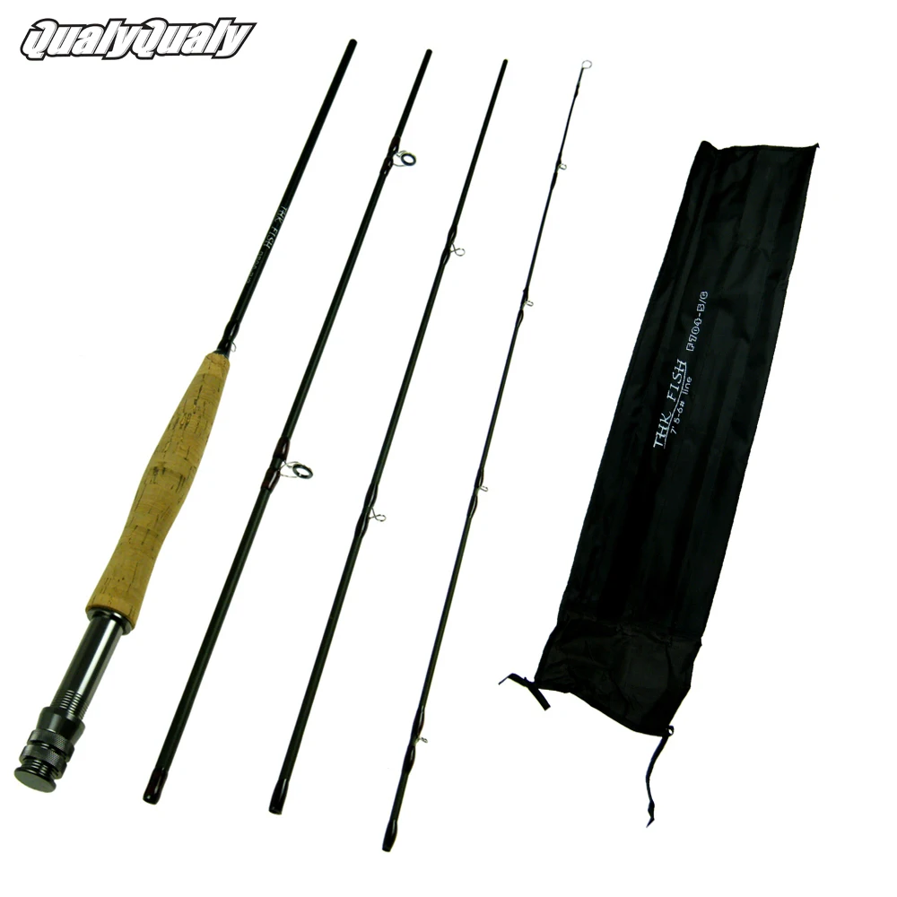 

2018 Fly Fishing Rod 8ft 4 Section #5~#6 Graphite Fly Fishing Rod 4-Piece Lightweight Portable Carbon Fiber Fishing Pole
