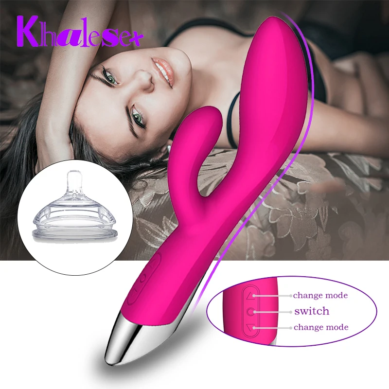 Фаллоимитатор Khalesex для точки G кролик вибратор оргазма игрушки взрослых USB
