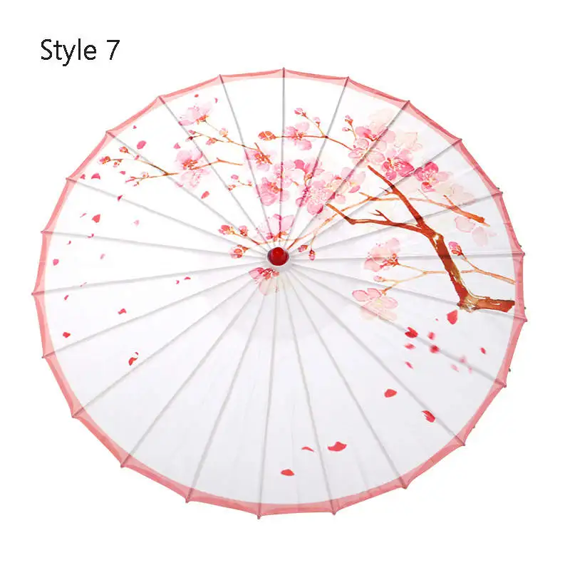 Украшение ремесло зонт из промасленной бумаги Cheongsam представление танец Шелковый зонт для фотографии реквизит Свадебная вечеринка - Цвет: Розовый
