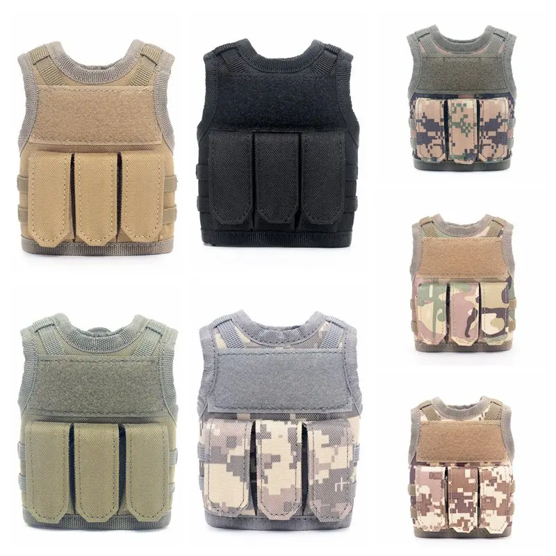 

Adjustable Shoulder Strap 7 Colors Tactical Beer Bottle Cover Military Mini Miniature Molle Vest Personal Bottle Drink Set TX005