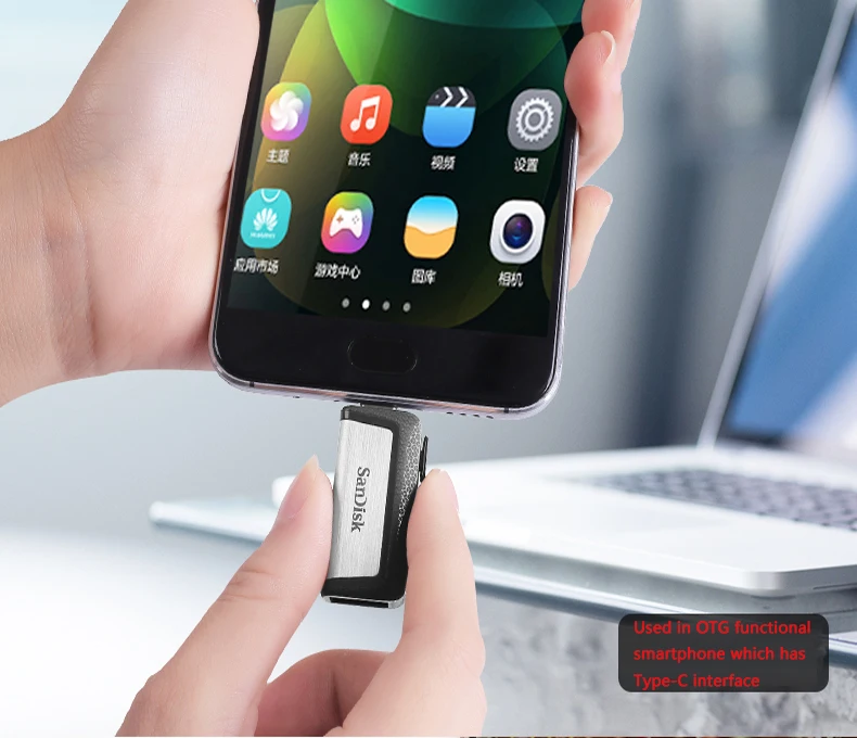 Sandisk Usb флеш-накопитель type-C 256 ГБ 128 Гб 64 Гб Экстремальный двойной OTG 32 Гб 16 Гб U диск USB3.1 флеш-накопитель высокоскоростной 150 Мб/Тип C флешка