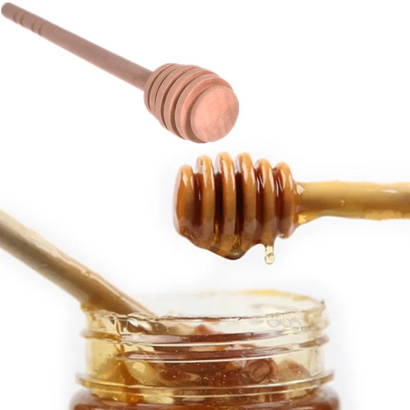 

Long Handle Wood Honey Dipper Spoons Kitchen Accessories Spiral Mixing Stick Honey Tools for Tea Coffee Biscuits Dessert New