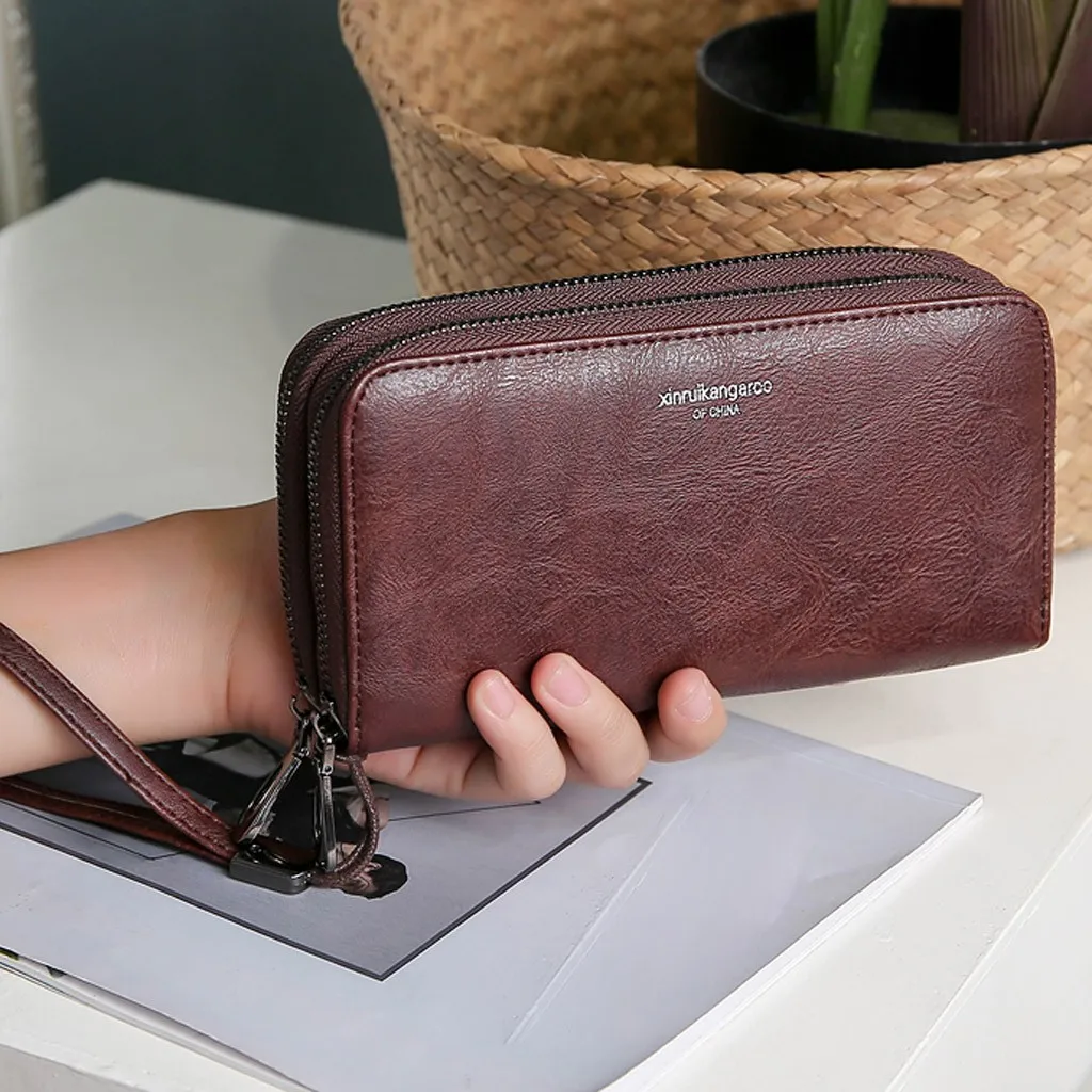 

Portfel Men's Mobile Phone Bag Long Wallet Zipper Wallet Multi-Card Bag Package Clutch Portfel