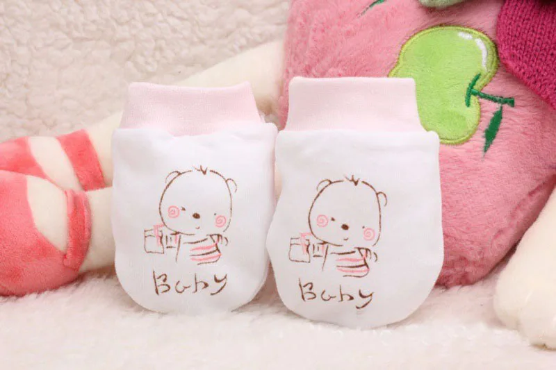 Хлопковые детские перчатки, неонатальные перчатки, удобные дышащие детские перчатки, варежки для новорожденных