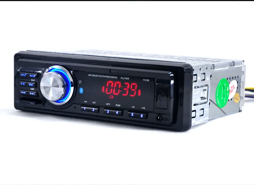 12 V стерео 1 DIN FM радио MP3 аудио плеер Поддержка Bluetooth телефон с USB/SD MMC Порты и