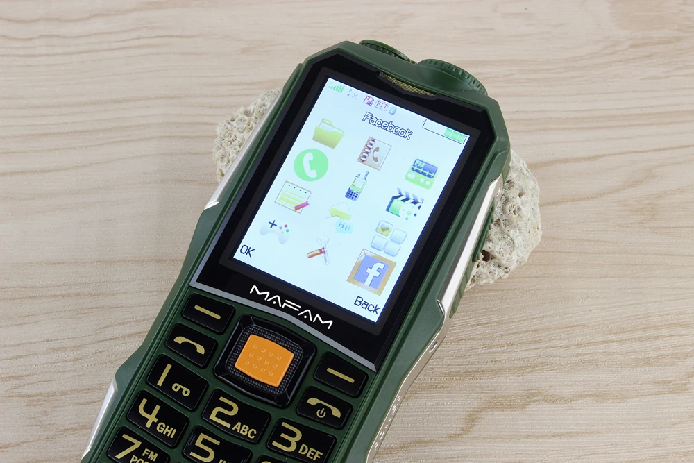 Mafam M2+ прочный мобильный телефон с антенной хороший сигнал UHF Walkie Talkie 1,5 Вт power Bank фонарь с функцией внутренней связи для мобильного телефона