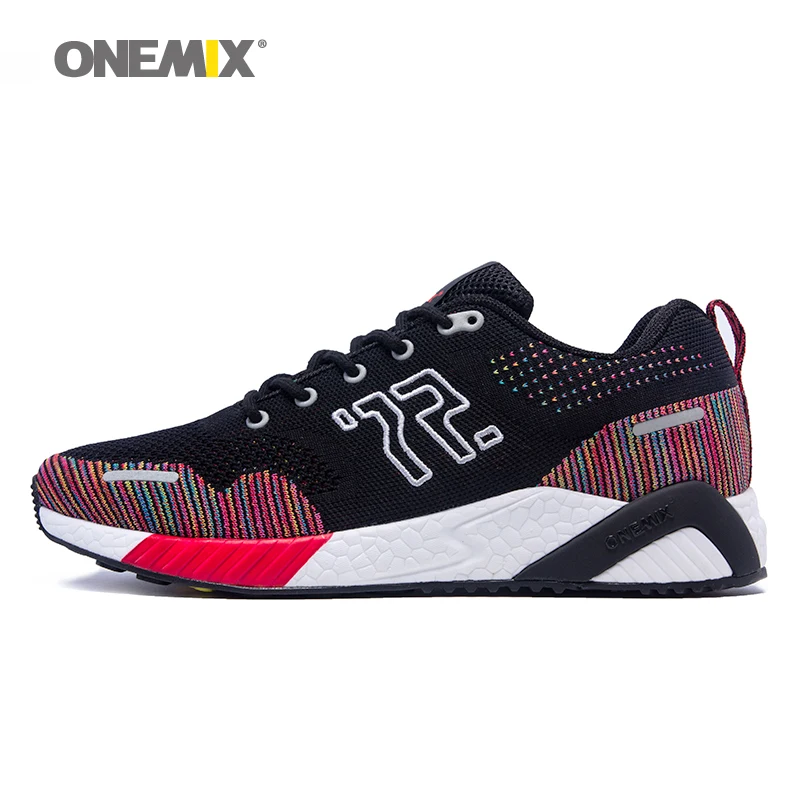 ONEMIX Retro Running Shoes Colorful Woman Walking Sneakers Man Black Chaussure Homme Outdoor Athletic shoe Comfortable Sneaker | Спорт и