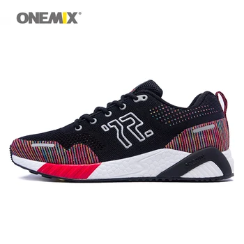 

ONEMIX Retro Running Shoes Colorful Woman Walking Sneakers Man Black Chaussure Homme Outdoor Athletic shoe Comfortable Sneaker