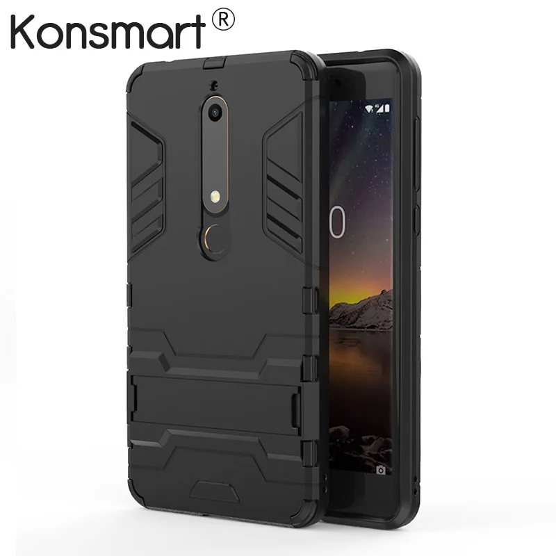 Новый чехол для телефона Nokia 6 2018 бронированная задняя крышка держатель ранние