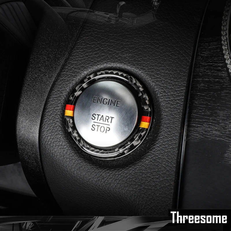SRXTZM для Mercedes Benz C E Class W205 W213 GLC наклейки автомобильный двигатель старт Стоп ключ