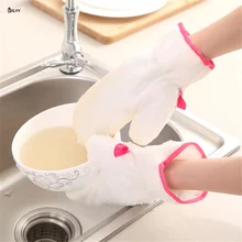 BXLYY 1 шт. перчатки для мытья посуды двухсторонние Безмасляные перчатки для кухни кухонные принадлежности гаджеты водонепроницаемые перчатки 9