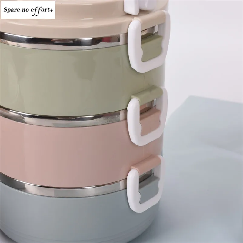 1/2/3 Layers Portable Lunch Box 304 Stainless Steel Lunch Boxes Tableware Bento Box for Kids Leak-Proof Thermos Food Container