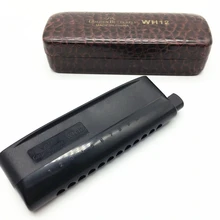 Golden Butterfly 12 Hole Chromatic Harmonica WH12 Harp Professional musical instrument mouth organ semi-matte ABS cover