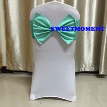 200 Тиффани синий стул полоса с полиэстеровым бантом