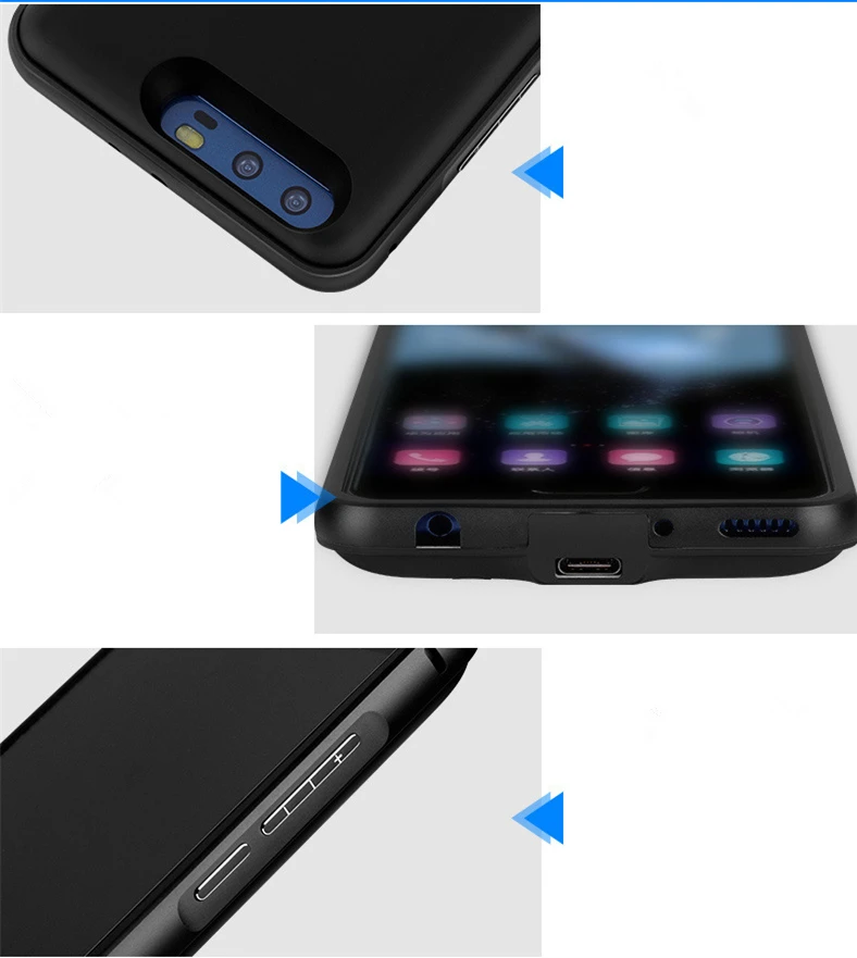 Чехол для аккумулятора xiaomi mi6 6000 мАч металлический каркас запасное зарядное