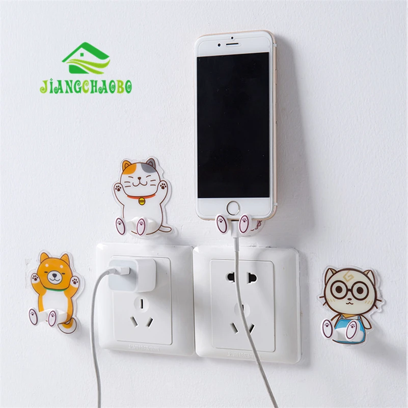 JiangChaoBo мультяшный вискозный крючок для розетки подвесной штекер питания
