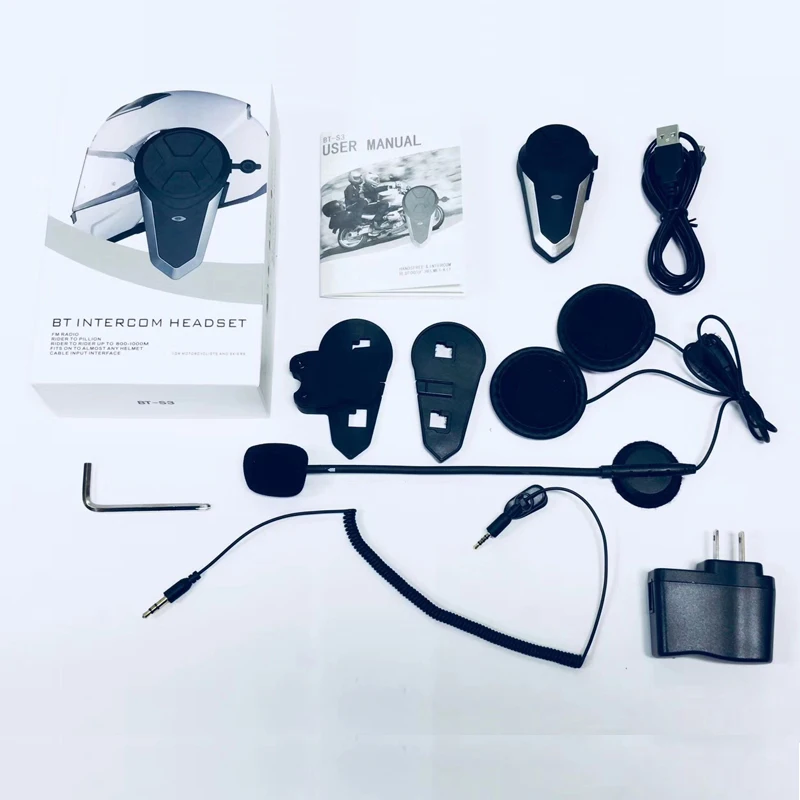 2 шт BT-S3 мотоциклетный шлем Bluetooth гарнитура Интерком 3 всадника 1000 м беспроводной Intercomunicador gps FM MP3 BT домофон