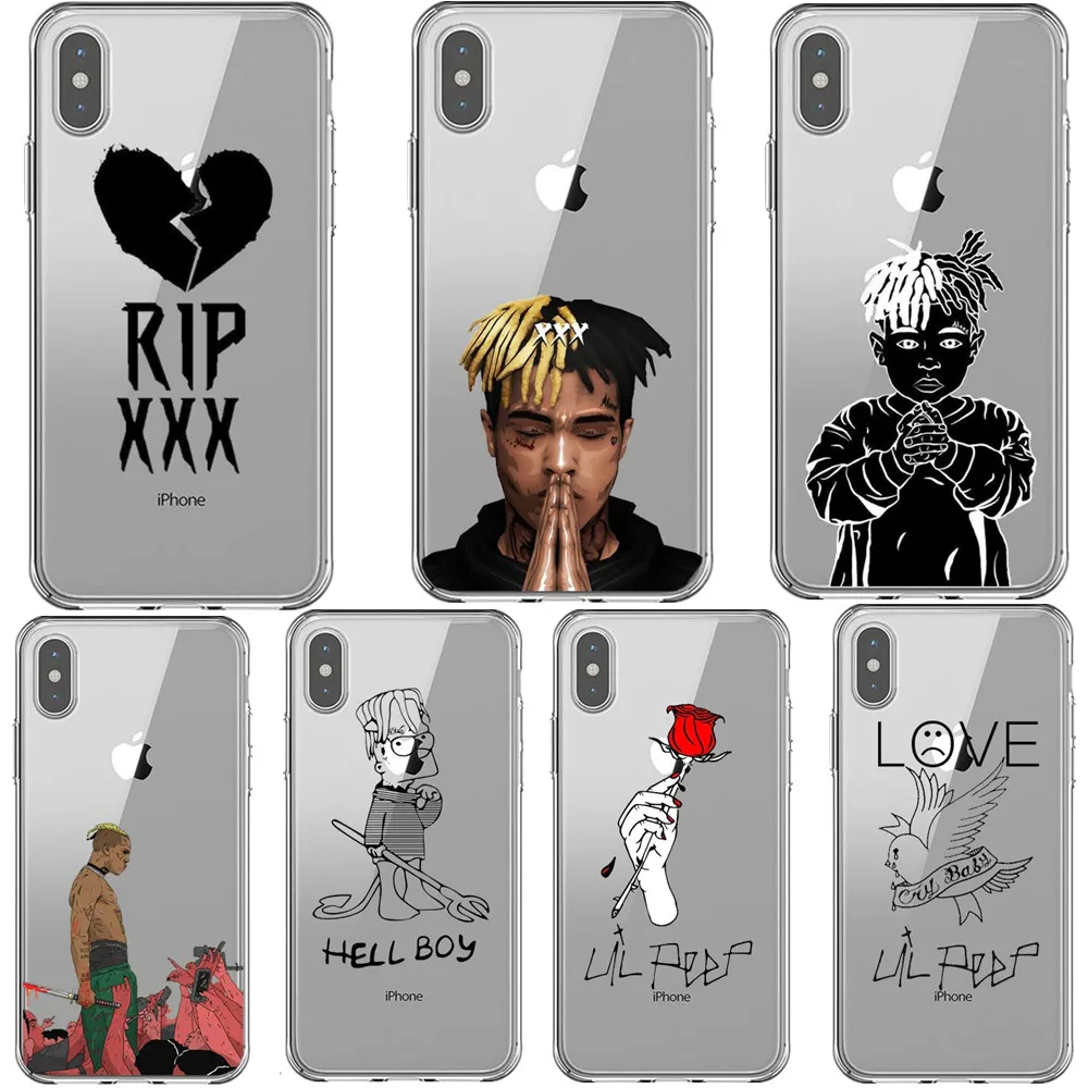 

Hip hop Rapper xxxtentacion bad vibes forever Lil Peep Rose Cover Phone Cases For iPhone 11 Pro Max 5S 6 6s 7 8 Plus X XS MAX XR