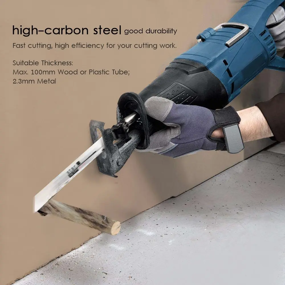 

Reciprocating Saw Web Set Wood Metal Fast Cutting jig saw band saw 3pcs 6" 6TPI + 2pcs 8" 6TPI + 2pcs 6" 10TPI + 3pcs 6" 18TPI