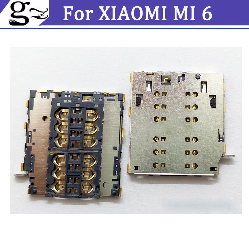 2PCS for Xiaomi 6 M6 Mi6 SIM Card Reader Socket Holder Tray Slot Phone Replacement Parts M | Мобильные телефоны и