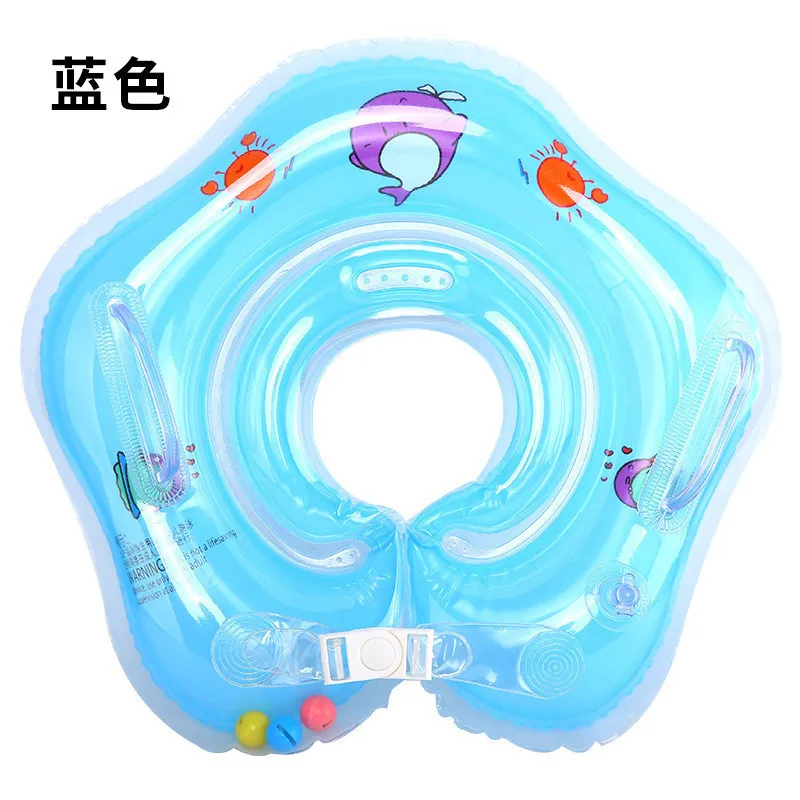 1 шт. шеи кольцо безопасности для плавательный круг для тренировок на открытом воздухе Плавание кольцо надувной фламинго надувной воды и напиток# TC - Цвет: blue neck float