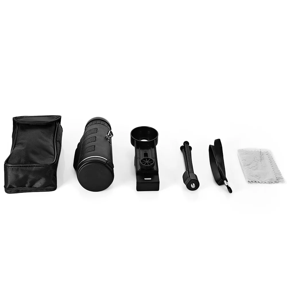 40X60 BAK4 Monocular Telescope HD Mini Monocular Outdoor Hunting Camping Scopes With Compass Phone Clip Tripod