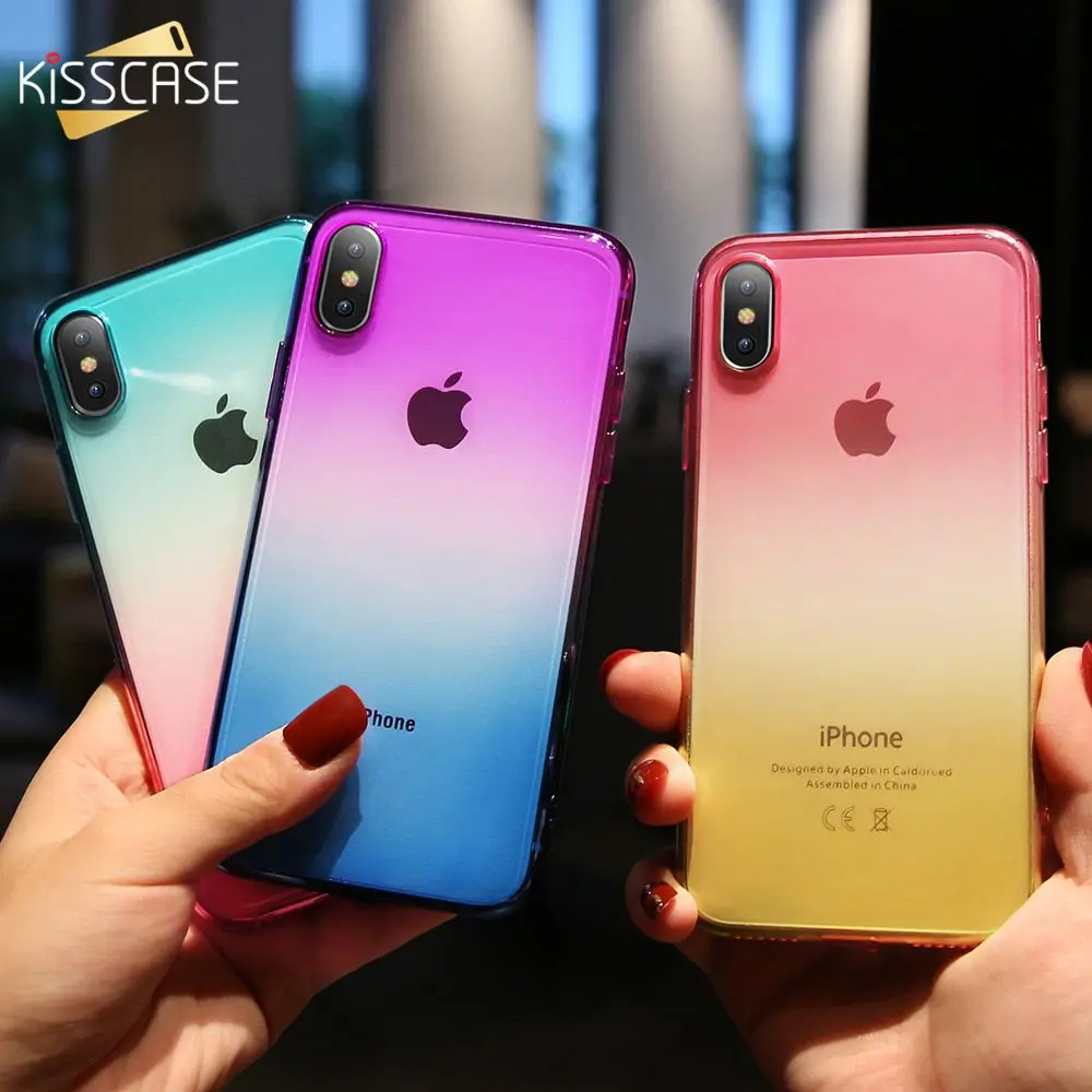 KISSCASE Прозрачный чехол для телефона Xiaomi Redmi Note 5 5A 4X4 плюс ультра тонкий градиент