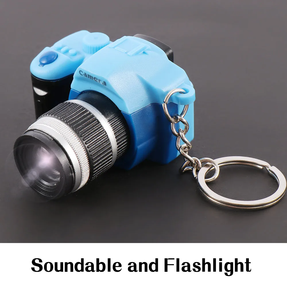 

Creative Camera Led Keychains with Shutter Sound LED Flashlight Key Chain Fancy Toy Key Ring Amazing Gift Keychain