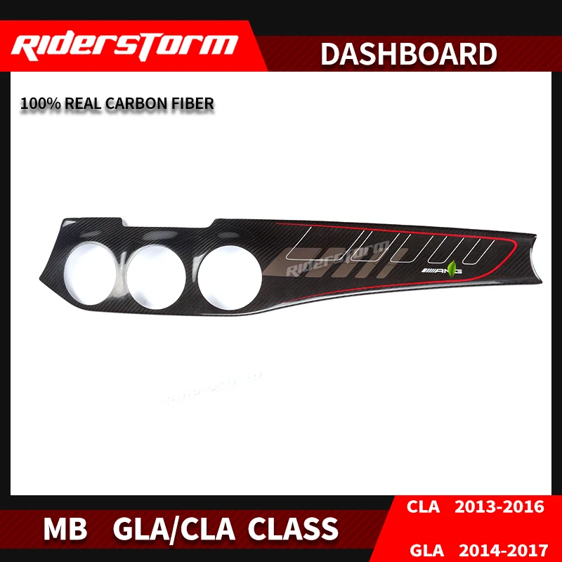 

For RHD CLA Carbon Fiber Dashboard Trim GLA Cover Control For Mecedes W117 X156 CLA200 CLA250 CLA45 GLA200 GLA220 GLA45 2014