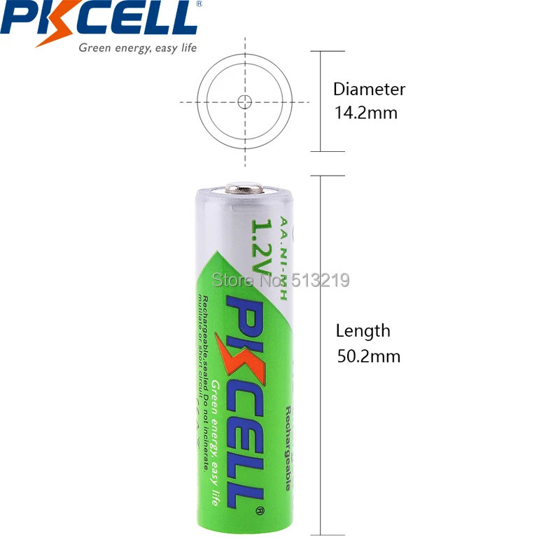 8 шт. перезаряжаемая батарея PKCELL AA NIMH 1,2 V 2200MAH с низким саморазрядом Ni-MH aa батареи rehcharge и 2 шт. чехол для аккумулятора