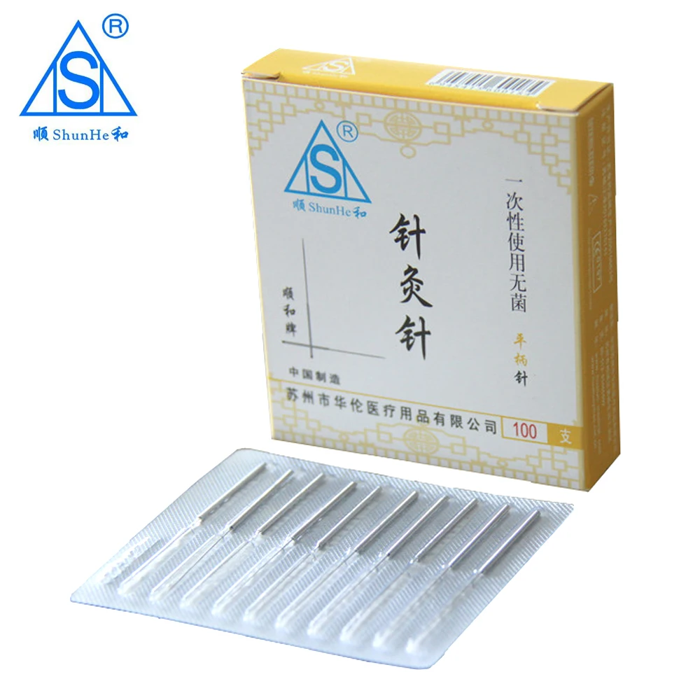 100 Needle Sterile Acupunture Asepsis For Ears Skin Detox Acupuncture Needles Disposable Sterile Acupuncture Aluminium foil pack
