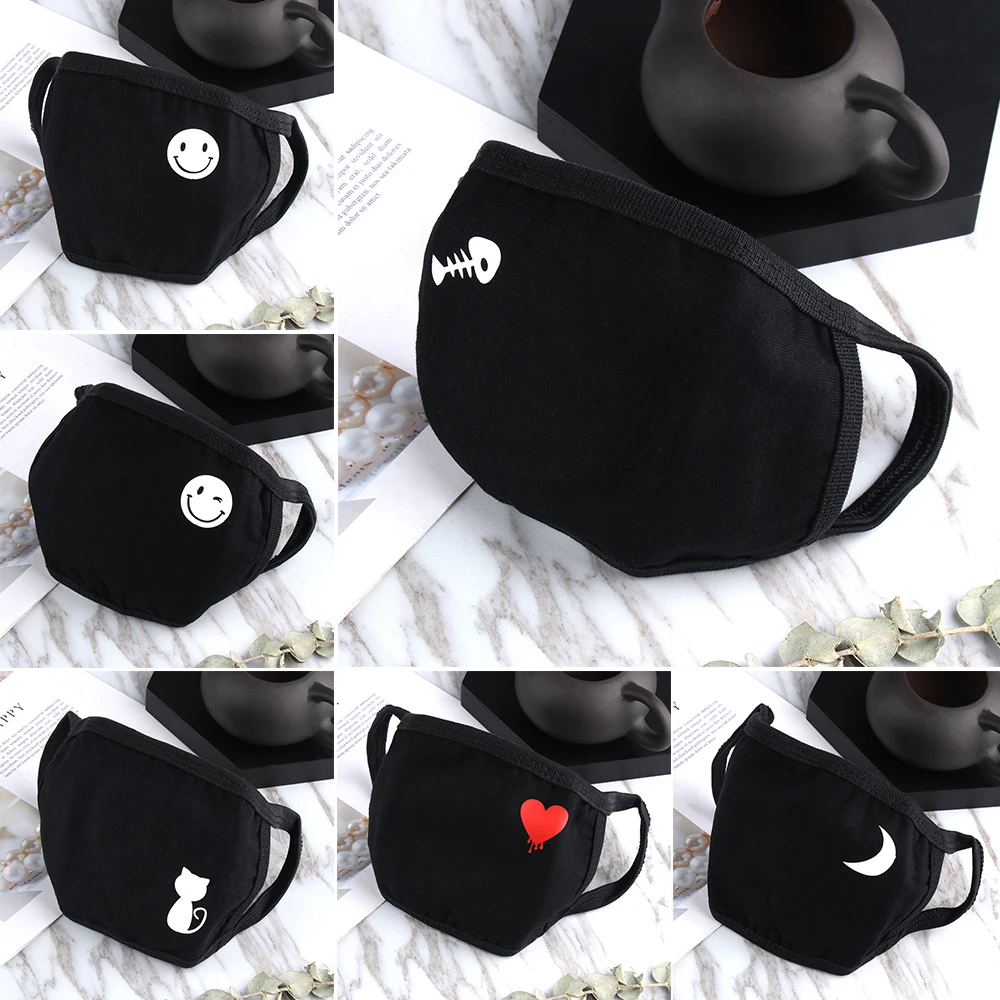 

1 PCS Unisex Winter Warm Thickening Mouth Mask Cotton Warm Dust Respirator Fashion Black Face Masks Women Cycling Anti-Dust