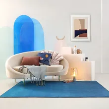 Collalily модный Ins популярный ковер в скандинавском стиле геометрический богемский однотонный коврик для гостиной клетчатый полосатый современный дизайн синий